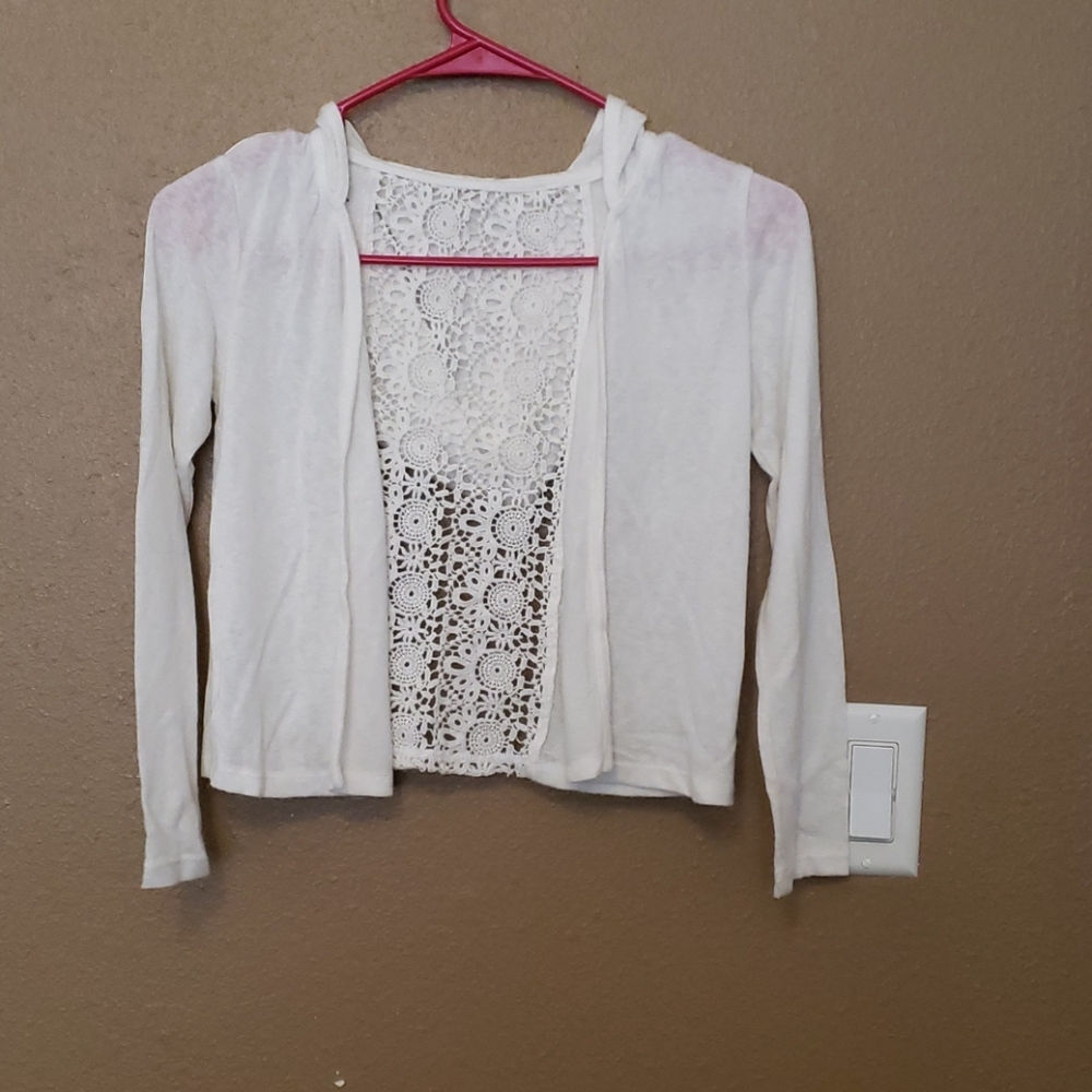 Girls 7/8 hooded lightweight sweater